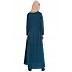 Umbrella abaya with box pleats- Rama Green